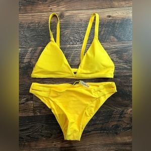 NWOT! Yellow 2 piece bathing suit